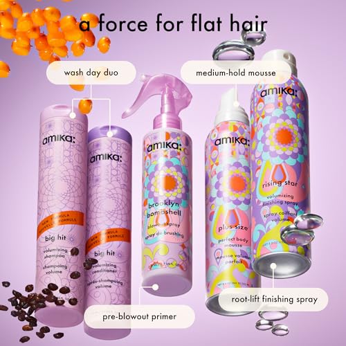 amika big hit volumizing shampoo, 1000ml