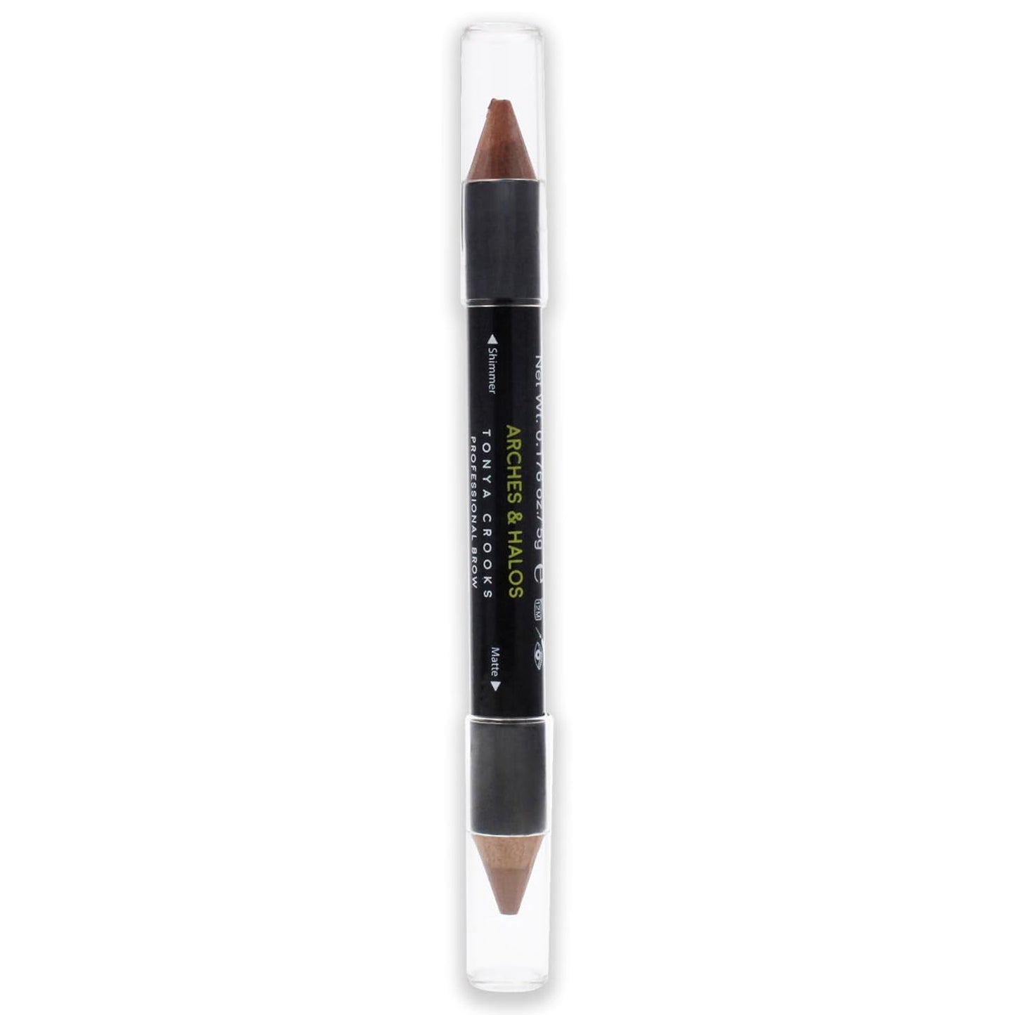 Arches & Halos Brow Highlighting Crayon - Coco | Ultra Creamy Eyebrow Stick & Highlighter Duo - 0.176 oz