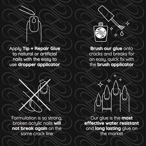Tammy Taylor Brush On Nail Glue, Dry Clear Gel Nail Glue for Press on Nails, Acrylics, Tips and Even Natural Breaks, UV/LED Curing Needed, Strong Gel for Nails and Extensions