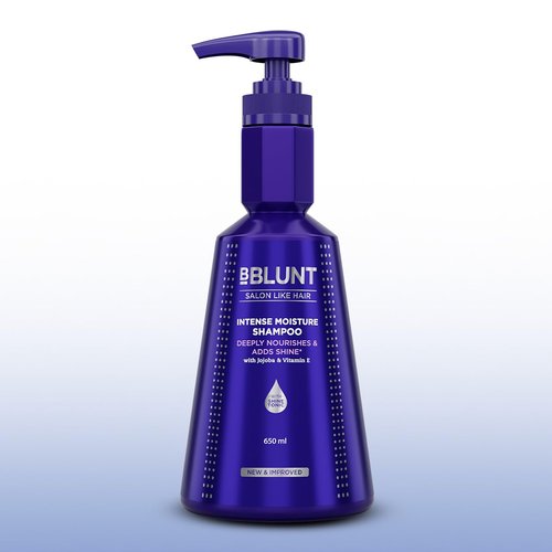 BBLUNT Intense Moisture Shampoo - Jojoba & Vitamin E for Dry, Frizzy Hair | 650 ml Hydrating Formula