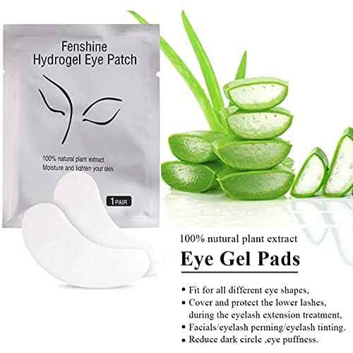fenshine 200 Pairs Eyelash Extension Eye Pads Lint Free Hydrogel Eye Patches Professional Under Eye Gel Pads for Lash Extensions Supplies