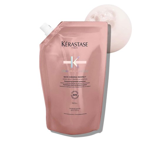 Kerastase Chroma Absolue Shampoo Refill Pouch - Hydrate & Protect Color-Treated Hair | Glycerin & Hyaluronic Acid
