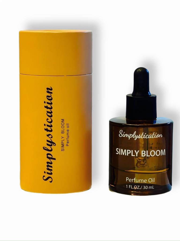 Simplystication Simply Bloom – Alcohol-Free Skin Parfum for Women – Inspired by Gcci Bloom – Long-Lasting, Hydrating Eau de Parfum with MCT Liquid Coconut Oil – 1 oz (30 ml Dropper)