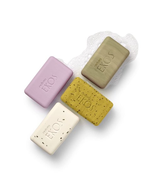 Natura Exfoliating Bar Soap Set - Natural Amazonian Body Soap with Brazil Nut & Açaí - Vegan 4 Pack (3.5 oz Each)