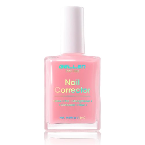 GELLEN PRO BIO Nail Strengthener & Growth Treatment - 5-In-1 Clear Tinted Pink Polish for Damaged Nails
