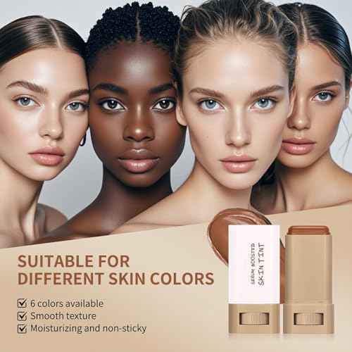 Beauty Balm Serum Boosted Skin Tint, Foundation Stick, Tinted Moisturizer for Face, Full Coverage Foundation, Concealer Stick for Foundation Makeup, Contour Sticks for Face Makeup, Dewy Finish (££0203)