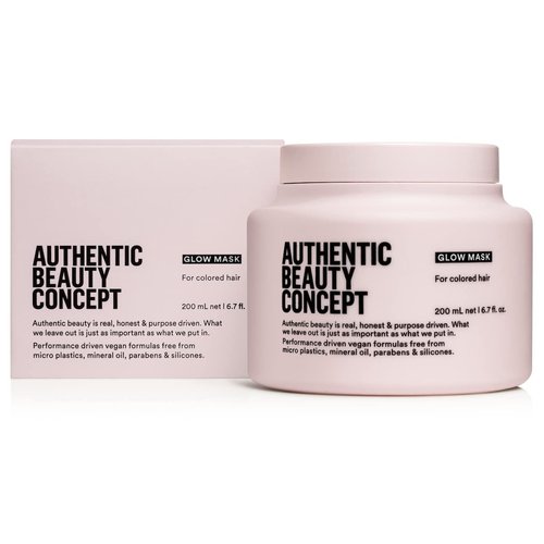Authentic Beauty Concept Glow Mask - Enhances Softness & Shine for Color Treated Hair | Vegan & Cruelty-Free