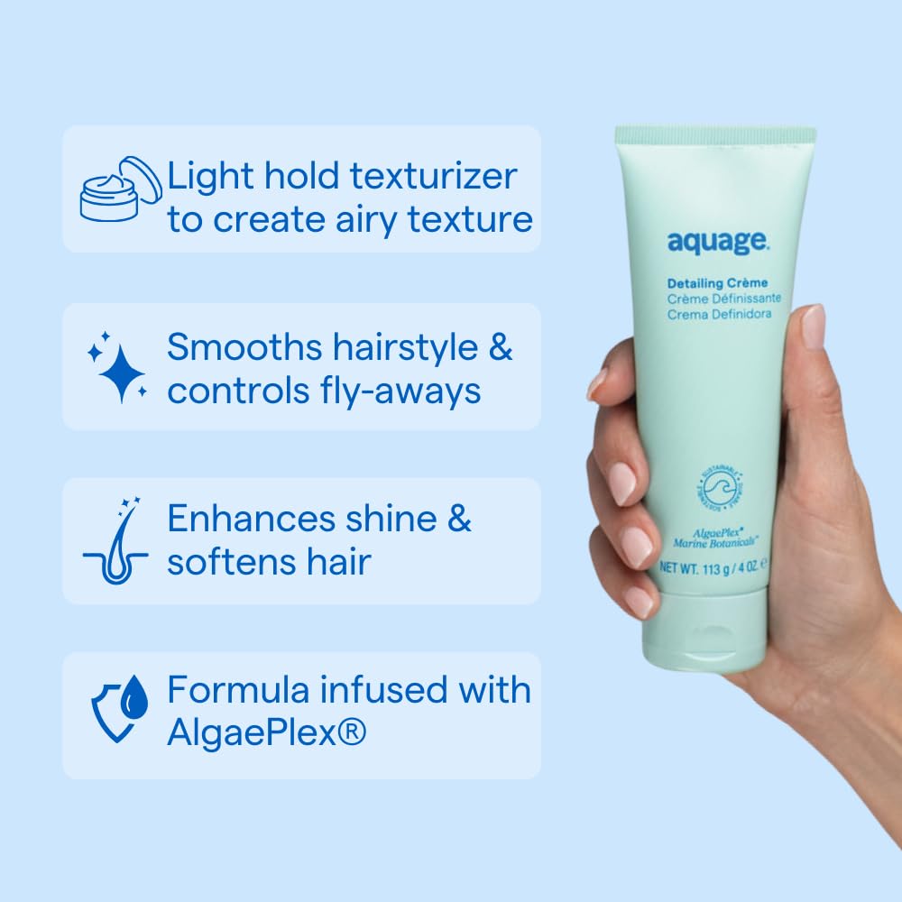 AQUAGE Detailing Creme - Light Texture Definition & Shine Enhancement for Natural Hair | 4 oz
