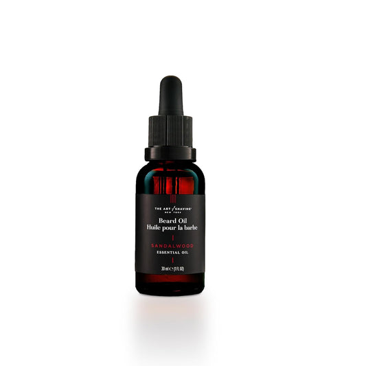 The Art of Shaving Beard Oil - Tames & Moisturizes for Healthy Shine | Award-Winning Sandalwood, 1 oz