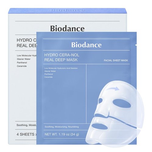 **BIODANCE Hydro Cera-nol Deep Hydrating Overnight Face Mask - Moisturizing & Soothing | 1.19oz (34g) x4**