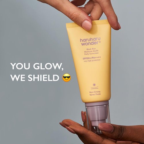 Haruharu Wonder Black Rice Sunscreen - Hydrating Daily SPF 50 with Velvet Finish, 1.69 fl. oz.