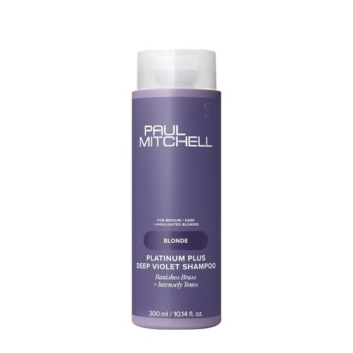 Paul Mitchell Platinum Plus Deep Violet Shampoo - Banish Brass, Intensely Tone Blonde & Gray Hair