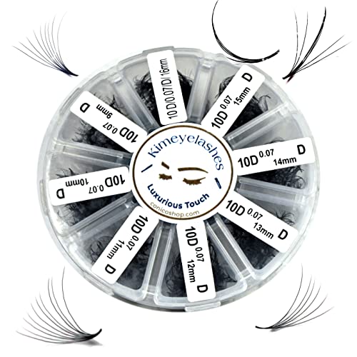 1000 Premade volume fans Mixed lengths 9-16mm loose Fans C, D Curl. Handmade eyelash extensions supplies Russian volume lash promade fan 4D 5D 6D 7D 8D 9D 10D (Curl D, 5D - 0.07)