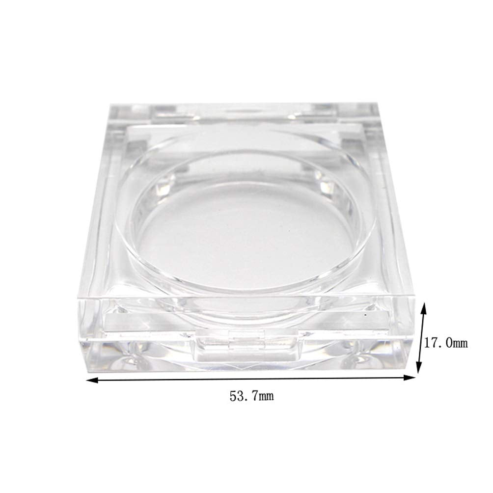 Skiennix Transparent Cosmetic Jar Set - 4 Refillable Containers for Makeup Powder | 4.5g Each