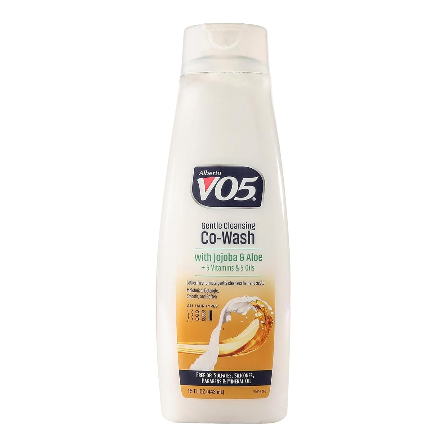Alberto VO5 Gentle Cleansing Co-Wash - Jojoba & Aloe Conditioner for Moisturized Hair - 15 oz