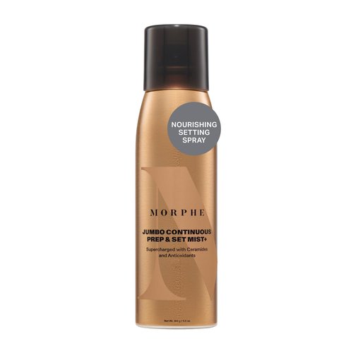 Morphe Jumbo Continuous Prep & Set Face Mist - Hydrating Makeup Setting Spray with Ceramides & Antioxidants | 6.5 oz