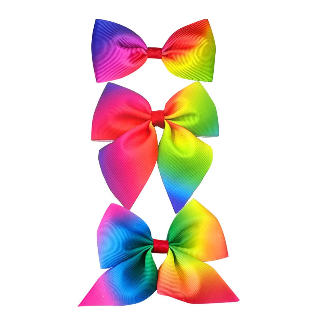 Rainbow Hair Clip Pin Bow Girls Ribbon Hair-bow Hairclips Hair Accessories JHP01 (Set J)