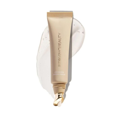 Fitglow Beauty Ceramide Hydra-Balm Lip Gloss - Hydrating Lip Serum with Peptides & Glutathione | Plumping Anti-Aging Formula | 12g Vegan & Cruelty-Free