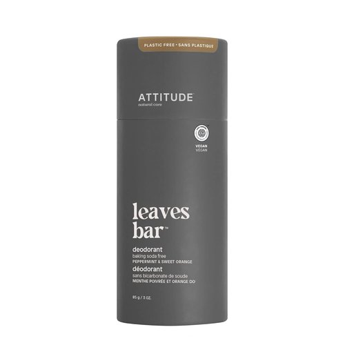 ATTITUDE Natural Deodorant - Aluminum-Free Odor Control with Nourishing Oils | Peppermint & Sweet Orange, 3 Oz