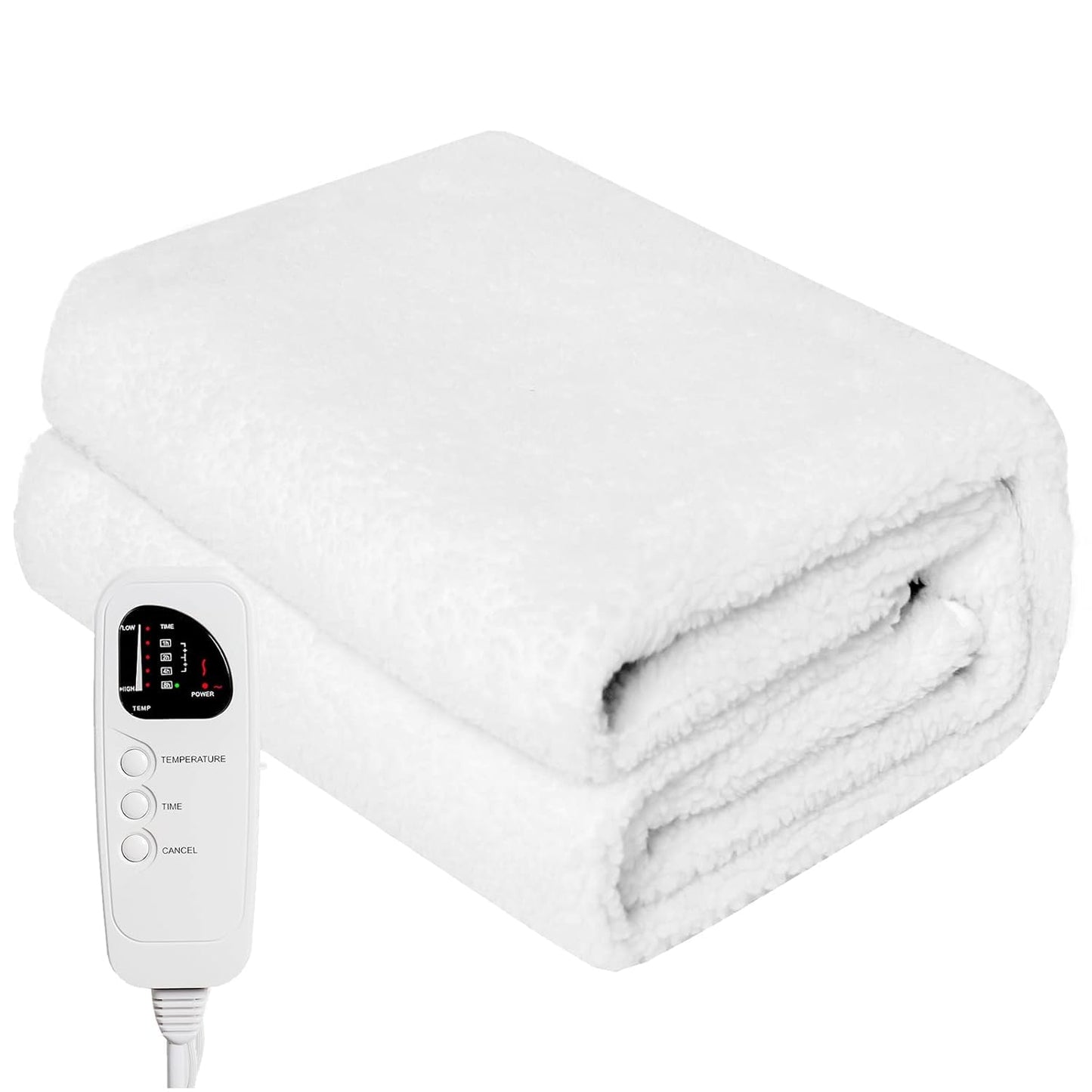 WELLHUT Massage Table Warmer - Deluxe Fleece Heating Pad with 5 Heat Levels & 8 Timer Settings | UL Certified, 12 Ft Cord