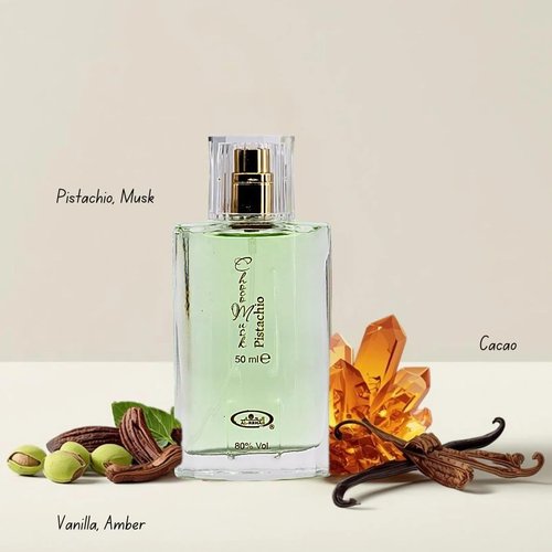 Al-Rehab Choco Musk Pistachio 3-Piece Gift Set – Eau de Parfum 50ml + Shower Gel 200ml + Body Mist 250ml – Pistachio & Vanilla Unisex Collection