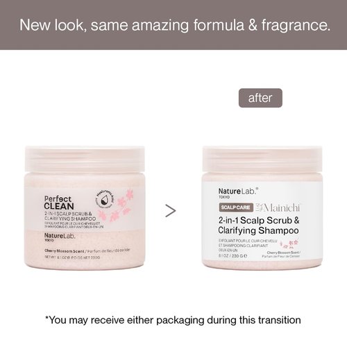 NatureLab.TOKYO Perfect Clean Scalp Scrub - Limited Edition Cherry Blossom Scent | 2-in-1 Hair Treatment for Shine | 8.1 OZ