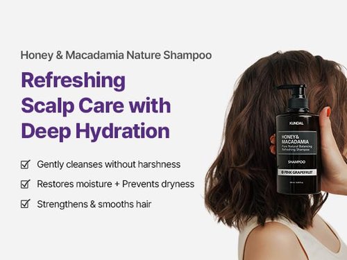 KUNDAL Honey & Macadamia Shampoo - Damage Repair & Nourishing Formula | 16.9 fl oz (Cherry Blossom)