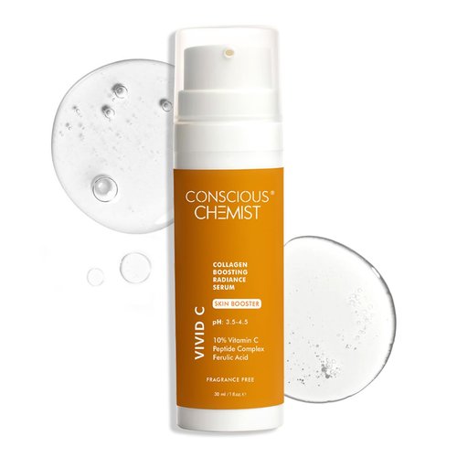 Conscious Chemist Vitamin C 10% Face Serum - Brightening & Anti-Aging Formula | 30ml | Reduces Dark Circles & Fine Lines for Glowing Skin