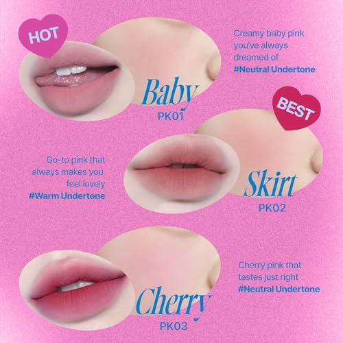 fwee Lip&Cheek Blurry Pudding Pot | Blushed Moment - Cherry | Makeup Blush, Buildable Lightweight, Multi-Use Soft Matte Finish | 5g