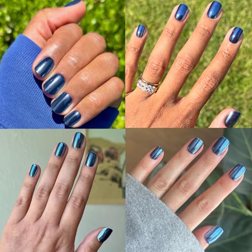 Olive & June Effects Super Stick Mani Press On Nails | Extra Short Round | No Glue Needed | 32 Tab Nails in 16 Sizes | Non-Toxic Tabs | Easy On-Off Non-Damaging Real Look | 7-Day Wear | Shacket Velvet