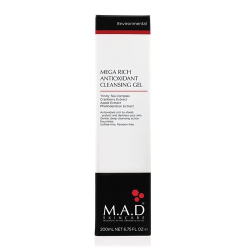 M.A.D Skincare Antioxidant Facial Cleansing Gel - Mega Rich Formula | 6.75 oz