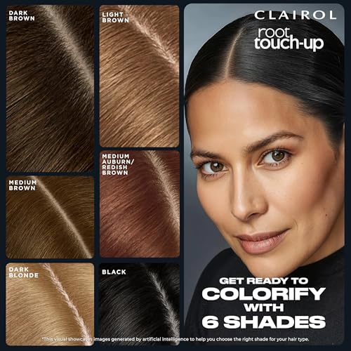 Clairol Root Touch-Up Semi-Permanent Hair Color Blending Gel, 5 Medium Brown, Pack of 1