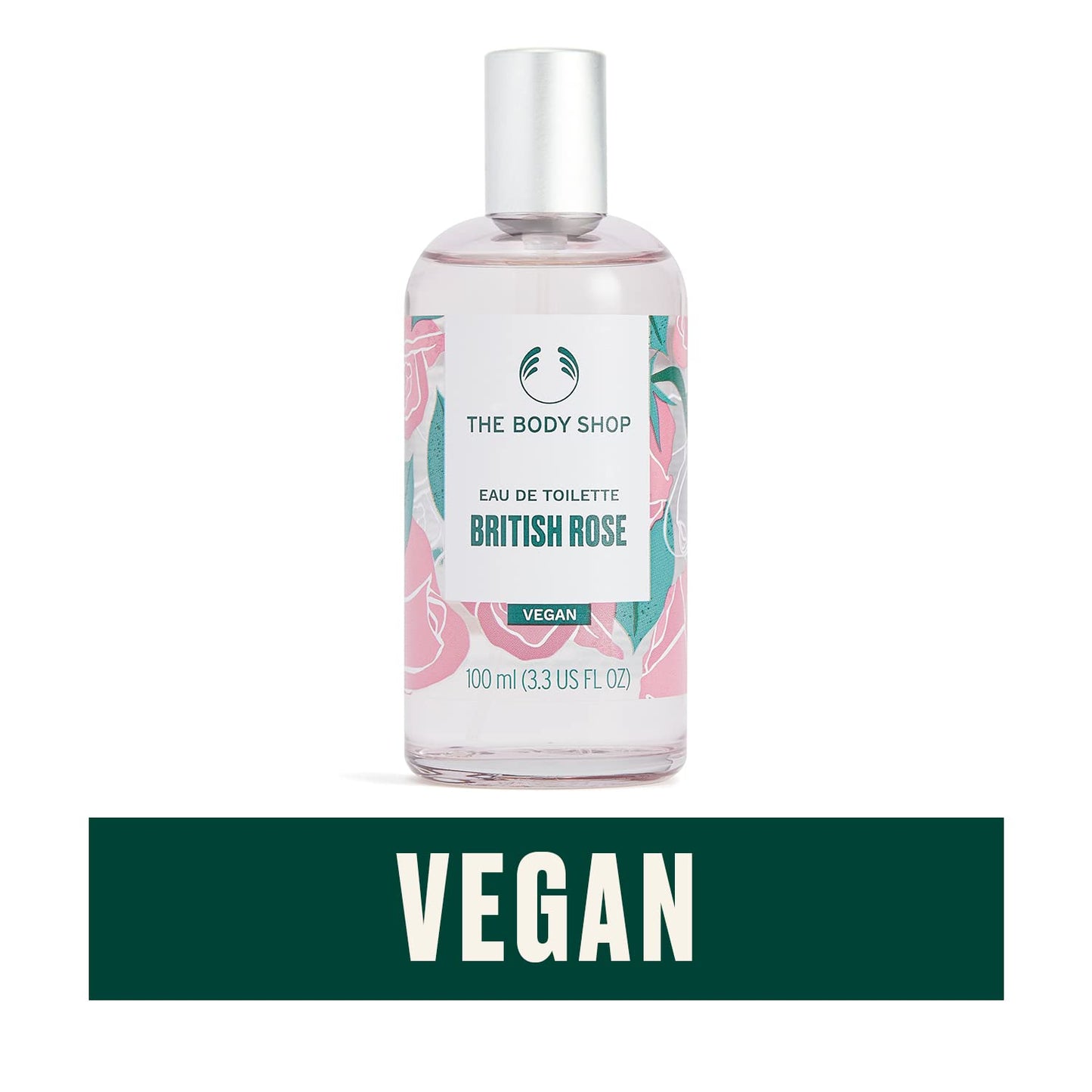 The Body Shop British Rose Eau De Toilette - Fresh & Dewy Vegan Fragrance - 3.3 oz