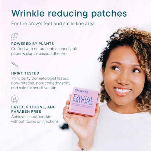 Frownies Facial Patches for Wrinkles on the Corner of Eyes & Mouth - Hypoallergenic Anti-Wrinkle Face Tape - Wrinkle Patch to Smooth & Soften Crow¡¯s Feet & Smile Lines - For Overnight Use, 144 Patches