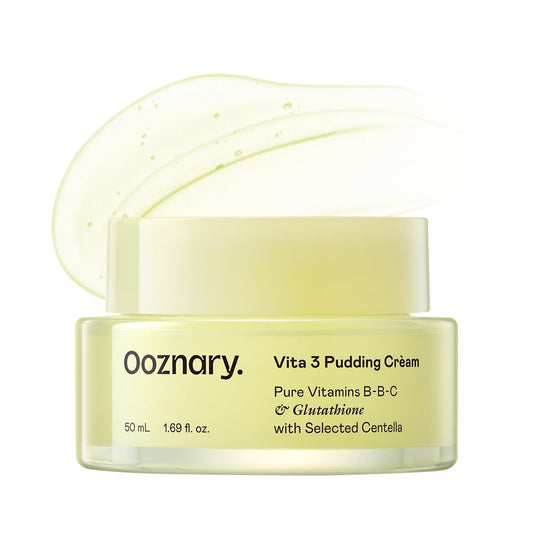 Vita 3 Pudding Cream - Radiant Glow & Extra Hydration with Vitamin C, Niacinamide | 1.69 fl. oz (50ml) Korean Moisturizer