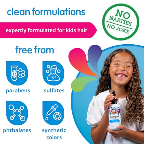 SoCozy Detangler Leave-In Conditioner Spray For Kids Hair Strengthens and Softens, No Parabens, Sulfates, Synthetic Colors or Dyes, 5.2 Fl Oz (580A)