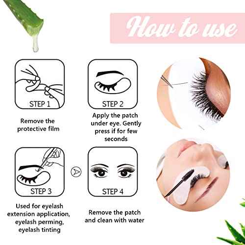 50 Pairs GreenLife 100% Naturel Eyelash Extension Under Eye Gel Pads patches kit Collagen with Aloe Vera Hydrogel Eye Patches set for Eyelash Extension Supplies Tools (50 150 300 Pairs)