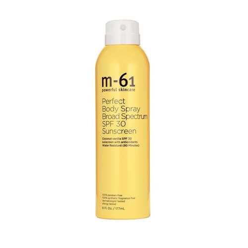 M-61 Sunscreen Spray SPF 30 - Lightweight Clear Mist, Water Resistant | Vitamin E & Aloe | 6 Fl Oz