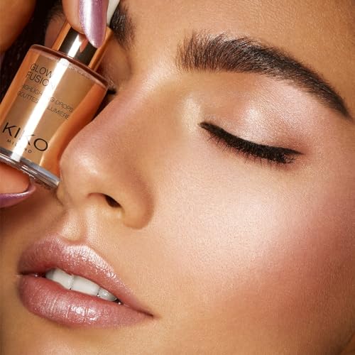 KIKO Milano Glow Fusion Highlighting Drops 01, Liquid Face Highlighter With A Metallic Finish