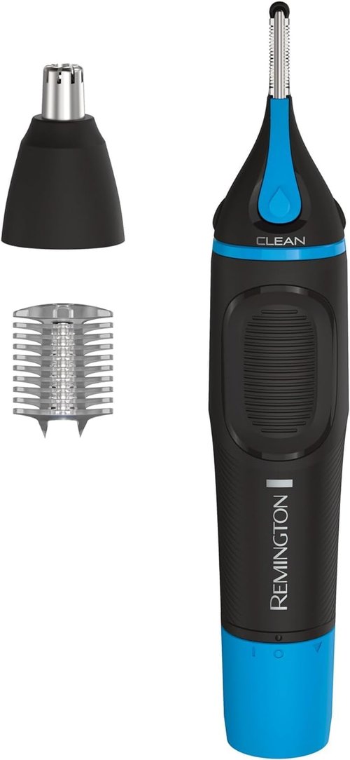 Remington Nose, Ear & Detail Trimmer - CleanBoost Technology for Effortless Grooming | Blue