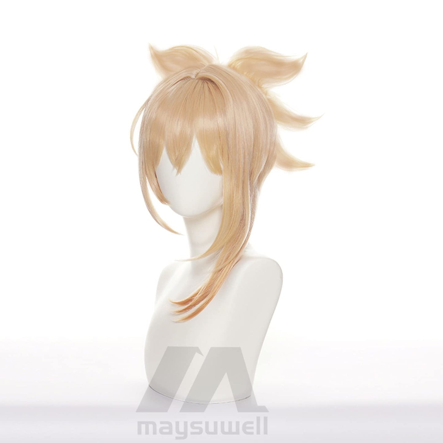 Anime Cosplay Wig Genshin Impact Yoimiya Short yellow hair Wig with Free Wig Cap for Comic Con, Cosplay show, Halloween