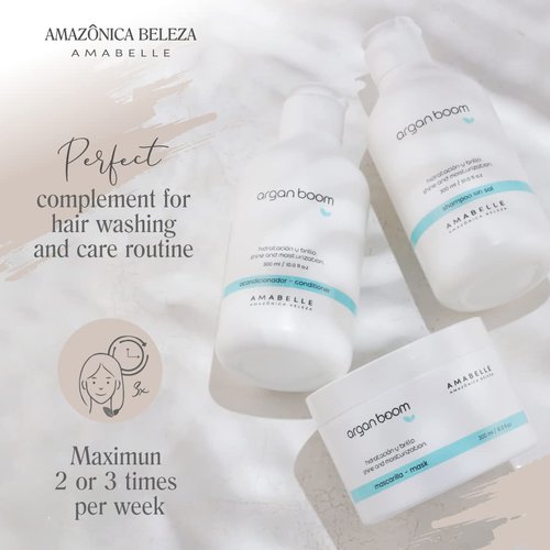 Amazonica Beleza Argan Oil Hair Mask - Intense Moisturizing & Nourishment for Dry Hair | 10 oz