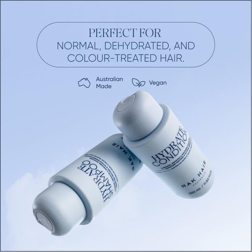 NAK Signature Hydrate Conditioner - Moisturizing Formula for Smooth, Restored Hair | 350ml with Coconut Oil & Peptide Complex