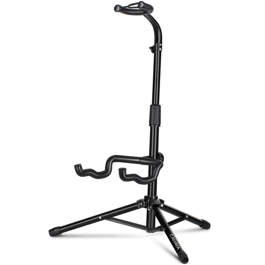 CAHAYA Guitar Stand Floor - Folding Universal Guitar Holder for Acoustic Electric Guitars Bass Guitar Adjust Height from 30.7 to 37 In Folding Tripod Guitar Stands with Neck Holder