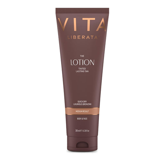 Vita Liberata Fabulous Gradual Tanning Lotion - Medium Tinted Tan for Face & Body | Quick-Drying with Hyaluronic Acid, 6.76 fl oz