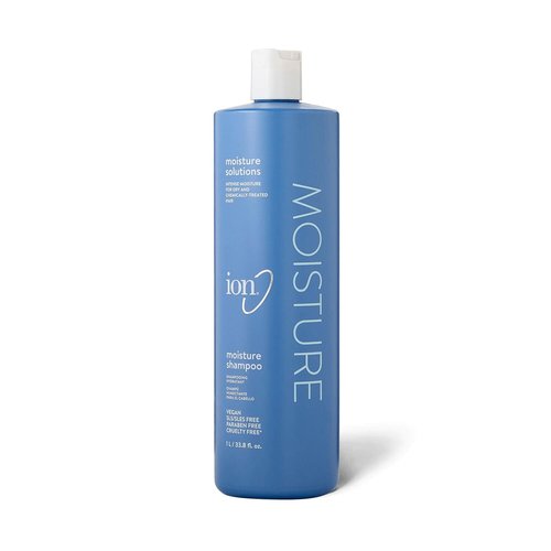 Ion Moisture Shampoo - Vegan, Sulfate-Free & Paraben-Free Hydrating Formula for Reduced Breakage