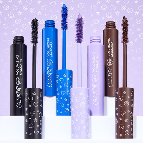 ColourPop BFF Mascara - Volumizing, Lifting & Lengthening Mascara - Buildable Black Mascara with a Twisted, Nylon Fiber Brush - Cruelty Free Eye Makeup - Black on Black (.24 fl oz)