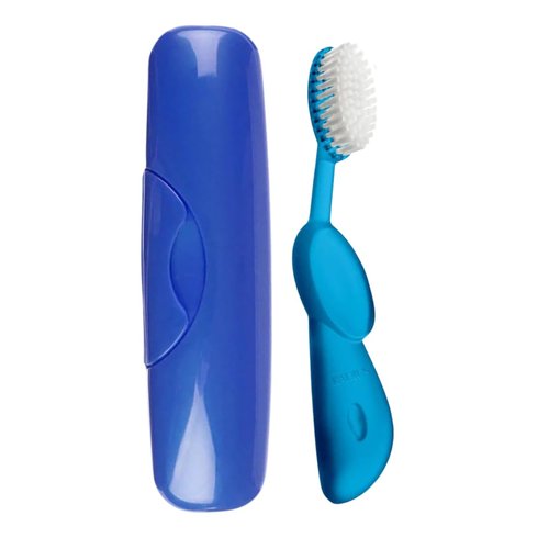 RADIUS Toothbrush Original Big Brush with Replaceable Head, BPA Free ADA Accepted - Brush with Case