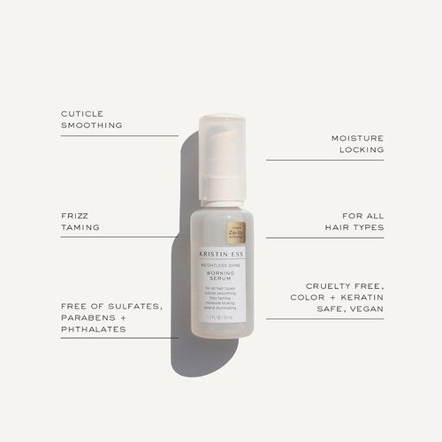 Kristin Ess Hair Serum - Weightless Shine for Dry, Damaged Hair | Frizz Control & Moisture Locking - 1.7 fl. oz.
