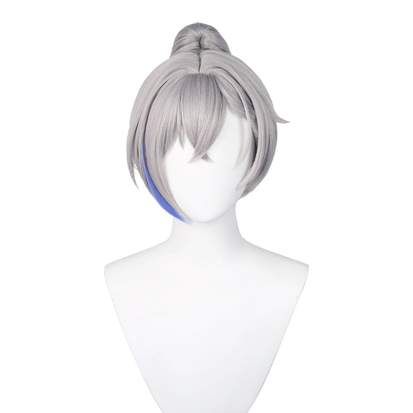 XiongXiongLe Game Honkai Star Rail Silver Wolf Cosplay Wig Women Silver Gray Blue with Braids Hair Wigs for Girls Cos Party Halloween Christmas Comic Con(Silver Wolf)